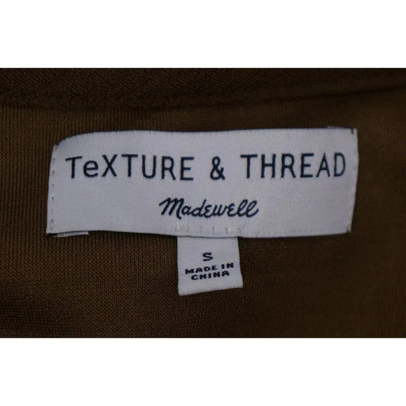 Madewell New Texture &‎ Thread Dress Women S Brown Button Crepe Balloon Sleeve - Picture 3 of 8